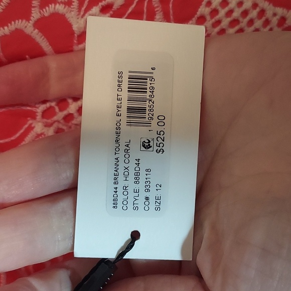 Milly Breanna Tournesol Eyelet Dress Coral - Picture 10 of 16